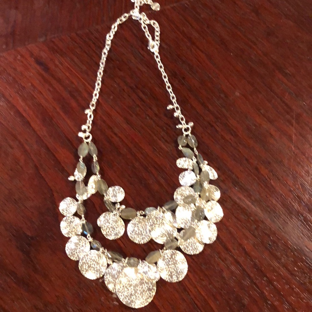 Stella and Dot Adjustable Silver Necklace